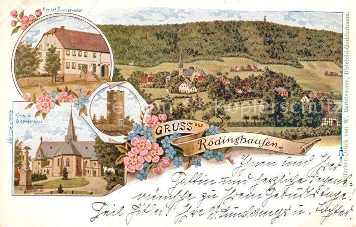 Roedinghausen Kirche Kriegerdenkmal Gasthaus