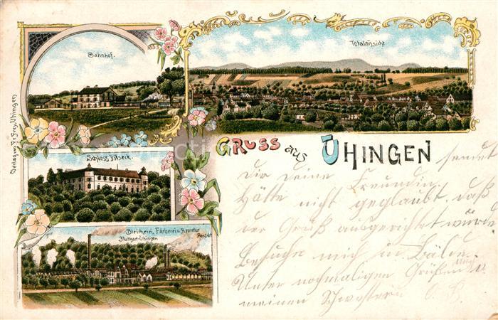 Uhingen Bahnhof Schloss Filseck Panorama