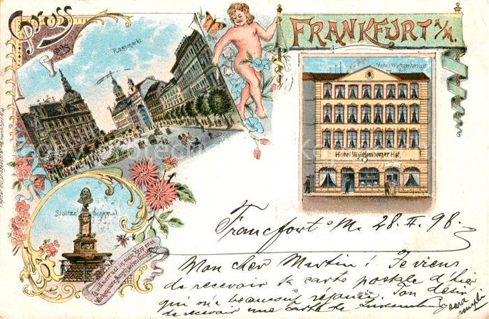 Frankfurt Main Rossmarkt Stoltzedenkmal