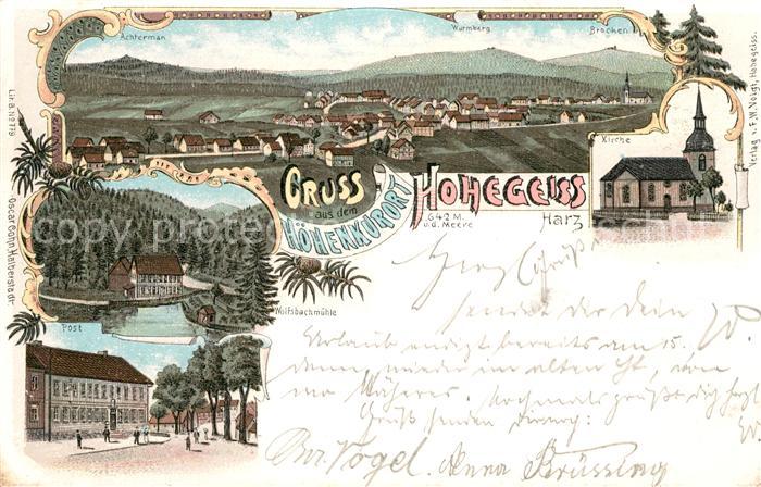 Hohegeiss Harz Kirche Post Panorama