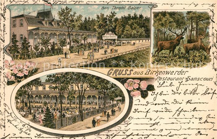 Birkenwerder Restaurant Sanscouci Sommergarten Wild