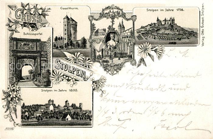 Stolpen Schlossportal Coselturm Panorama