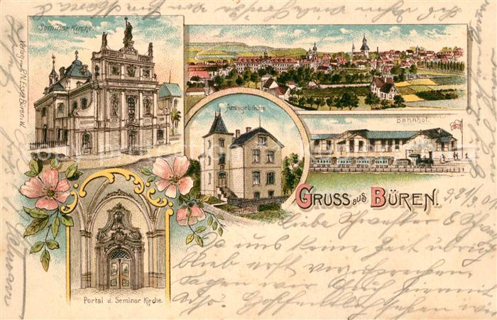 Bueren Westfalen Seminar Kirche Bahnhof