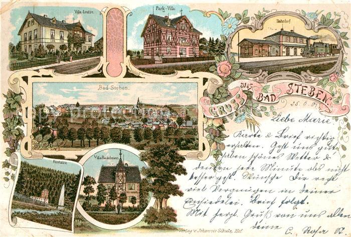 Steben Bad Bahnhof Park Villa Fontaine