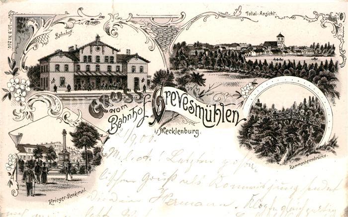 Grevesmuehlen Panorama Bahnhof Krieger Denkmal
