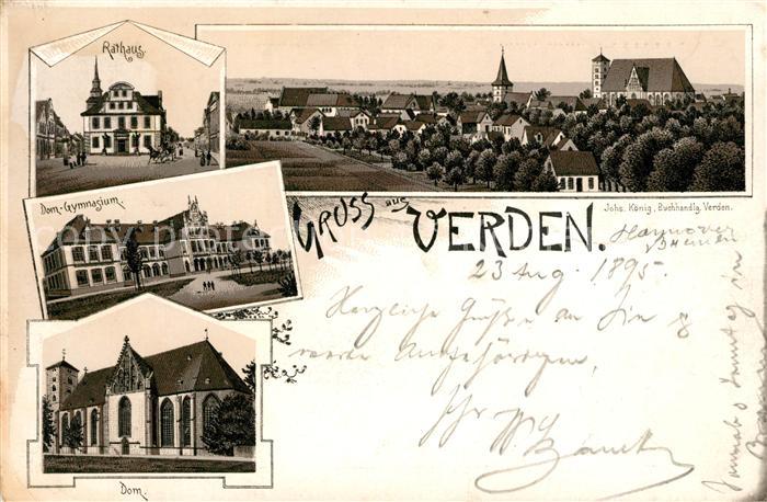 Verden Aller Rathaus Dom Panorama