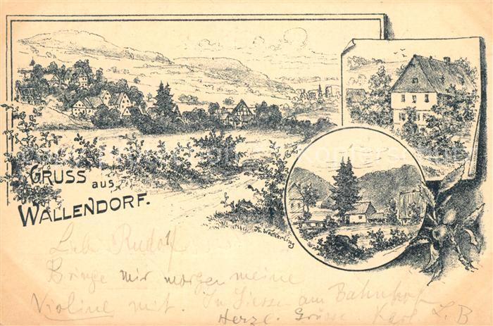 Wallendorf Eifel Kuenstlerkarte Weckerling