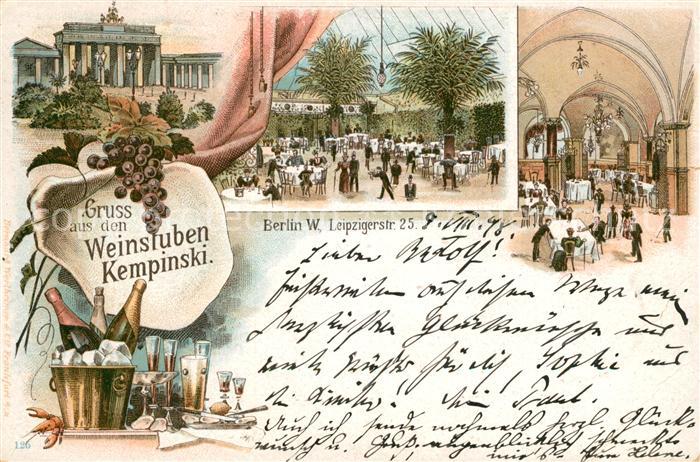 Berlin Weinstuben Kempinski Brandenburger Tor