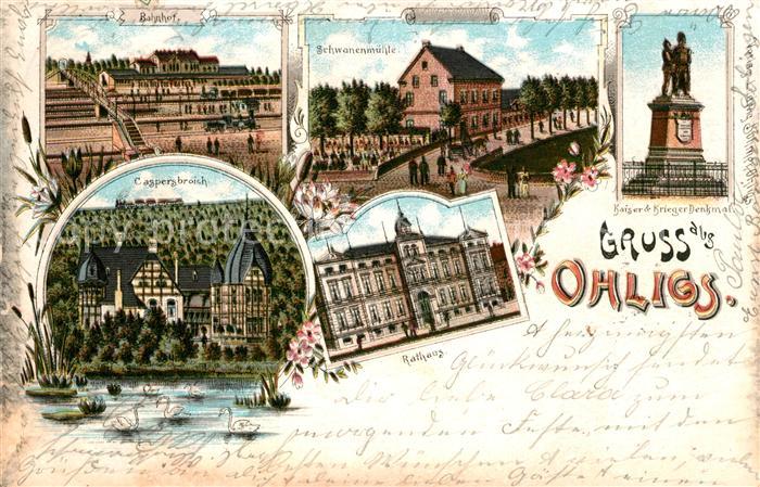 Ohligs Krieger Kaiser Denkmal Bahnhof Schwanenmuehle Rathaus