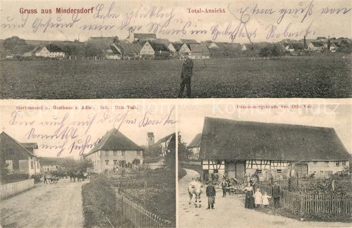 Mindersdorf Panorama Bierbrauerei Gasthaus Adler