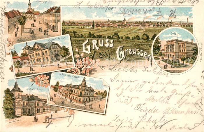 Greussen Marktplatz Schule Postamt