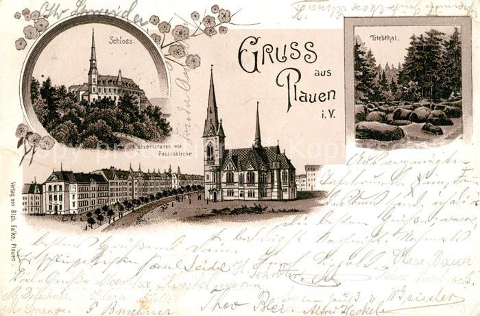 Plauen Vogtland Pauluskirche Kaiserstrasse Schloss