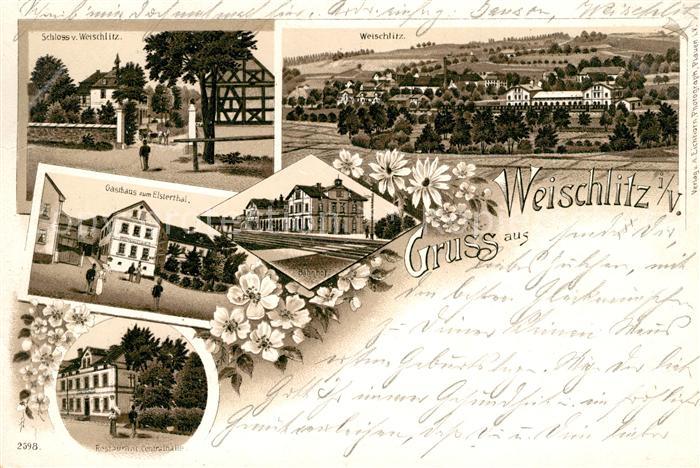 Weischlitz Schloss Gasthaus Bahnhof