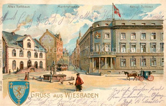 Wiesbaden Rathaus Marktstrasse Schloss