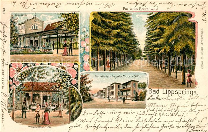 Lippspringe Bad Trinkhalle Waldschloesschen Sanatorium Stift