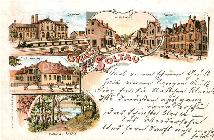 Soltau Bahnhof Postamt Gasthaus Stadt Hamburg