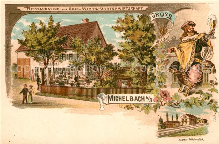 Michelbach Bilz Restaurantion Karl Wirth Bahnhof Wilhelmsglueck