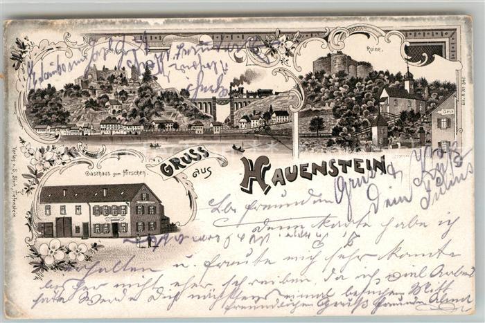 Hauenstein Baden Gasthaus Hirschen Ruine Panorama