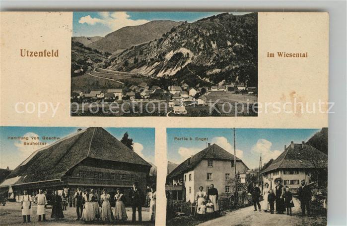 Utzenfeld Schwarzwald Handlung Bauholzer Panorama Feldpost