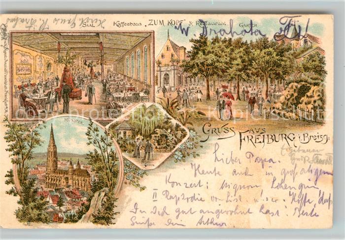 Freiburg Breisgau Muenster Restaurant Garten