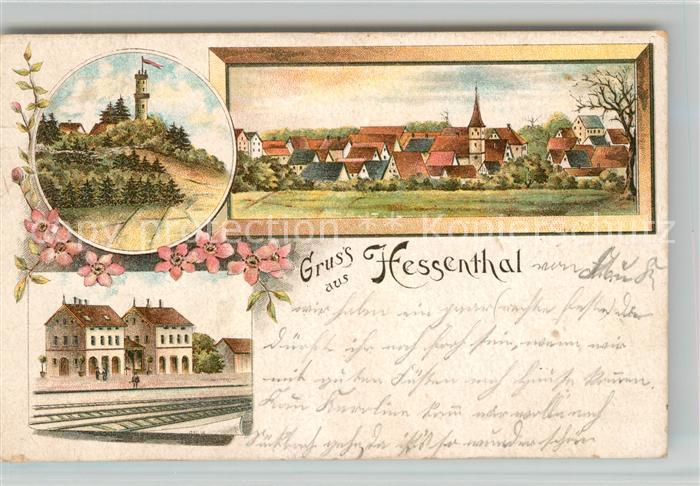 Hessental Wuerttemberg Bahnhof Panorama