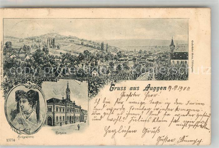 Auggen Rathaus Tracht Panorama