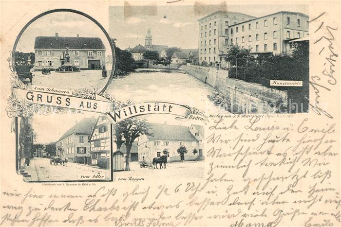 Willstaett Gasthaus zum Schwanen Kunstmuehle Gasthaus zum Rappen