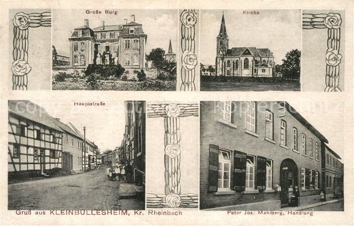 Kleinbuellesheim Hauptstrasse Handlung Jos. Mahlberg Kirche Grosse Burg