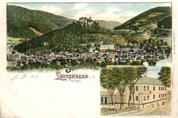 Leutenberg Thueringen Schuetzenhaus Litho