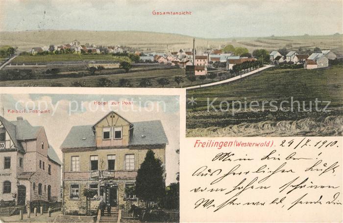 Freilingen Westerwald Hotel zur Post Postamt Gesamtansicht