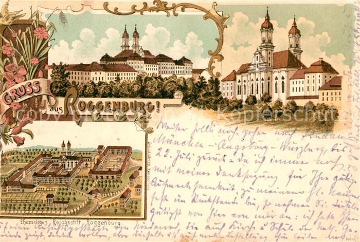 Roggenburg Schwaben Kloster Roggenburg Litho