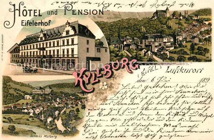 Kyllburg Rheinland-Pfalz Hotel-Pension Eifelerhof Litho