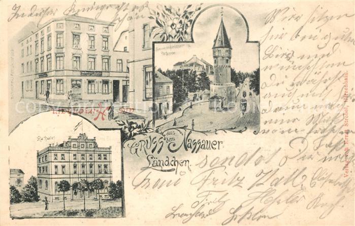 Frankfurt Main Gasthaus zum Nassauer Laendchen Bockenheimer Warte Rathaus