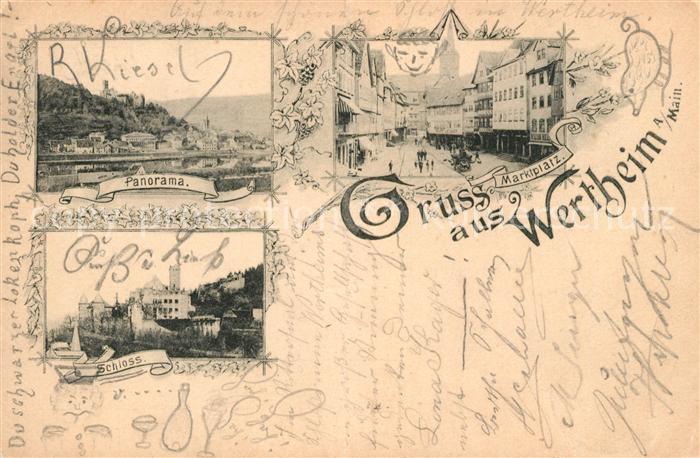 Wertheim Main Schloss Marktplatz Panorama