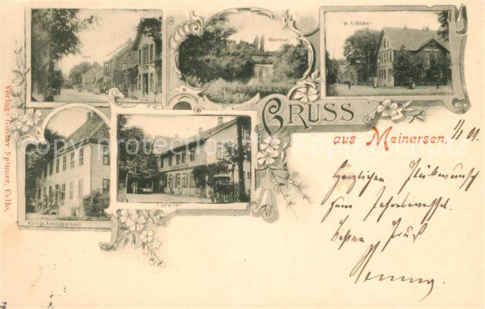 Meinersen Post Amtsgericht Gasthof Fritz Steller Gasthaus H. A. Weber