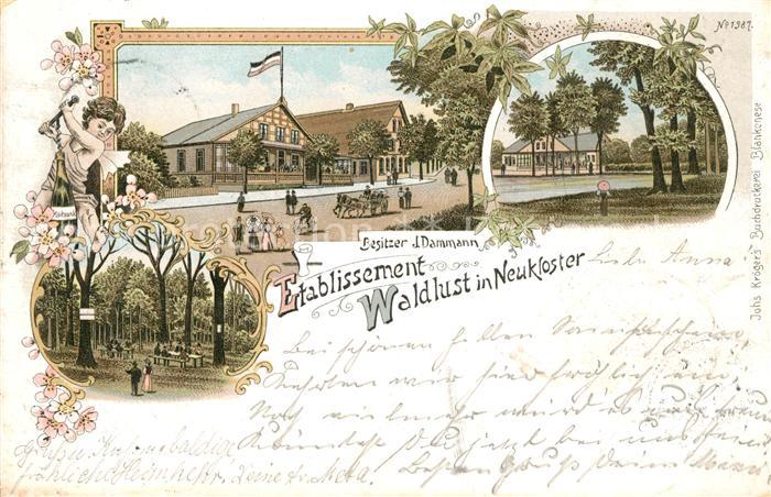 Neukloster Niederelbe Etablissement Waldlust Litho