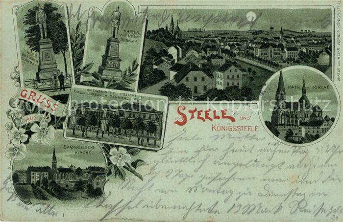 Steele Kray Koenigssteele Amtsgericht Postamt Evangelische und Katholische Kirch