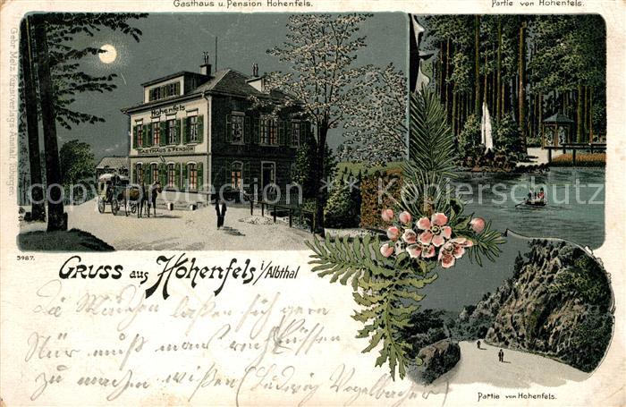 Hohenfels Albbruck Gasthaus-Pension Hohenfels Litho