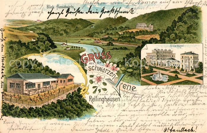 Rellinghausen Villa Huegel Litho