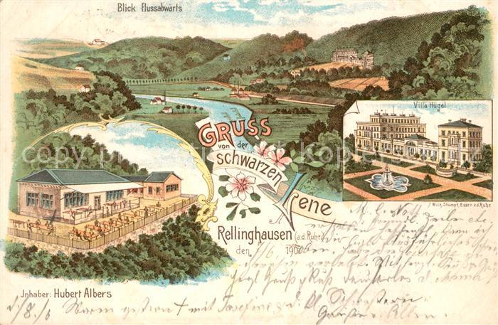 Rellinghausen Villa Huegel Litho