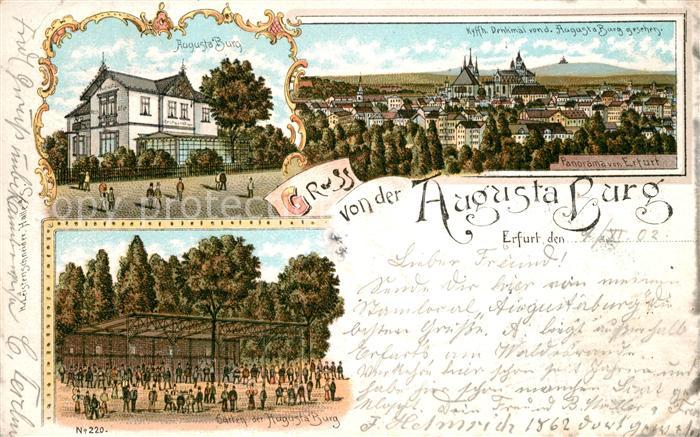 Erfurt Augustaburg Panorama Litho