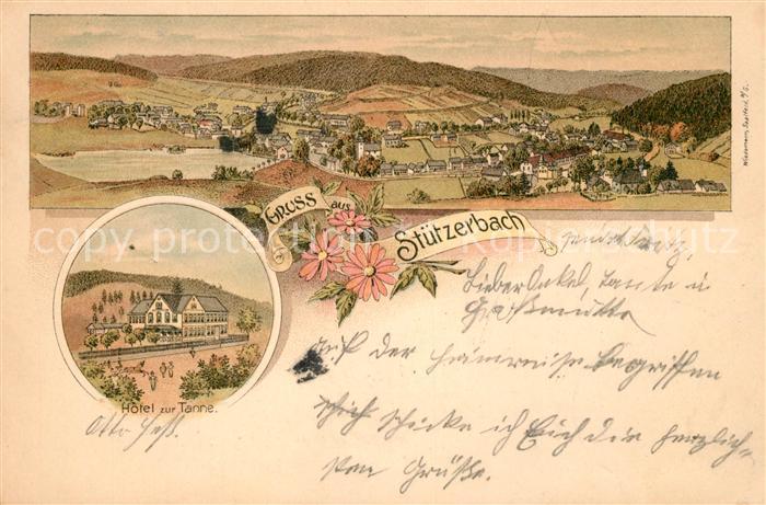 Stuetzerbach Hotel zur Tanne Litho