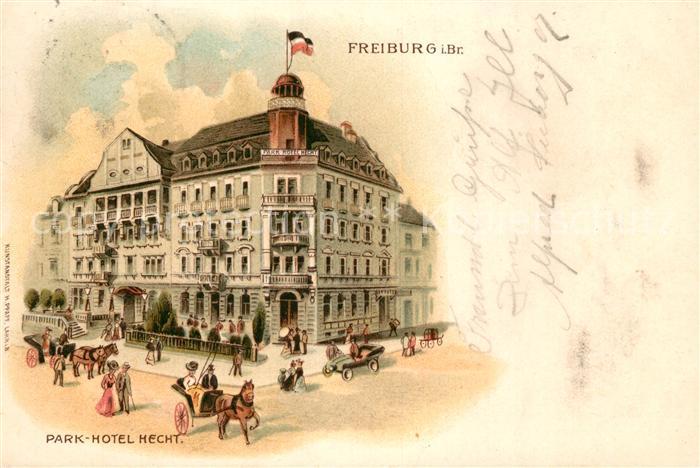 Freiburg Breisgau Park-Hotel Hecht Litho