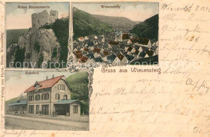 Wiesensteig Ruine Reussenstein Bahnhof