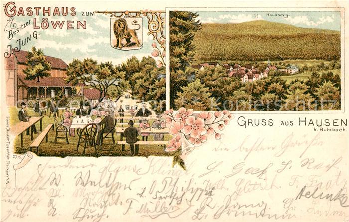 Hausen-Oes Gasthaus zum Loewen Litho