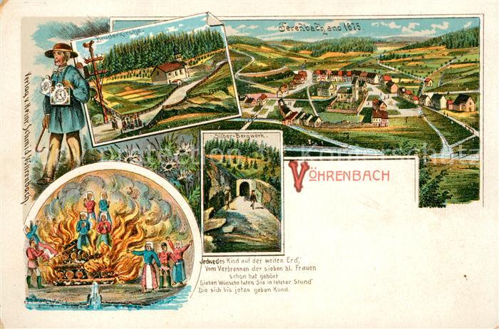 Voehrenbach Anno 1675 Silber-Bergwerk Bruderkirche Litho