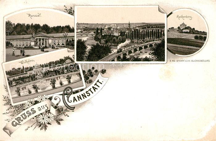 Cannstatt Kursaal Wilhelma Rothenberg Litho