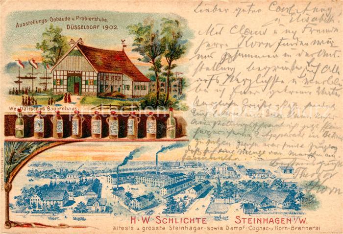 Ausstellung Industrie Gewerbe Kunst Duesseldorf 1902  Probierstube Westfaelische