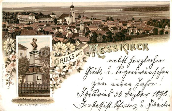 Messkirch Conradin-Kreutzer-Denkmal Litho