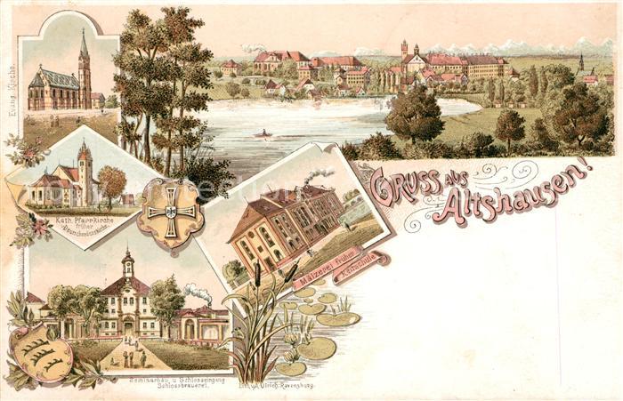 Altshausen Maelzerei Seminarbau Schlossbrauerei Litho